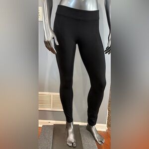 Helmut Lang Black Low-Rise Leggings- Petite